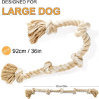 FIDA dog rope tug toy for large dogs, 36 inches long