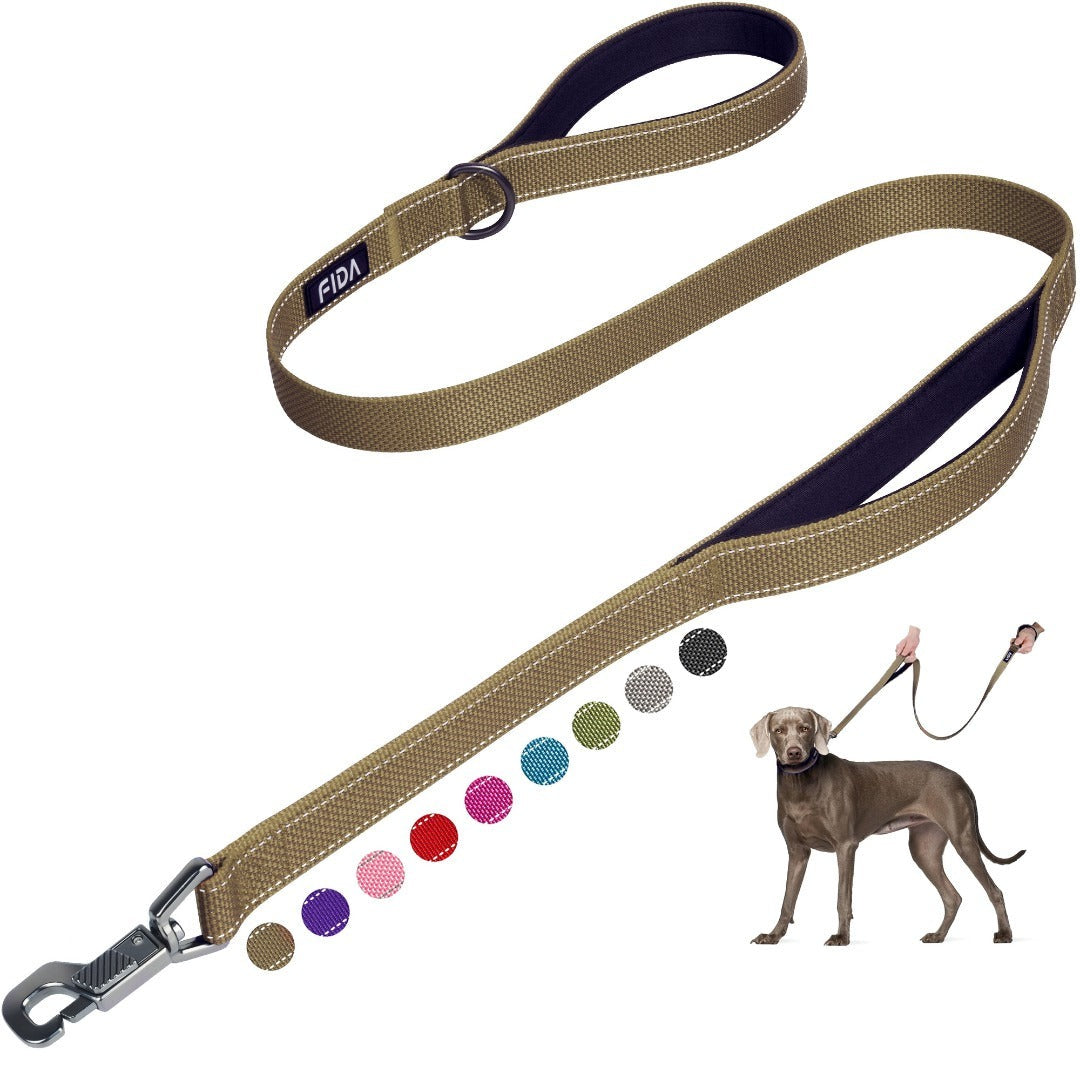 FIDA Heavy Duty dog leash in brown