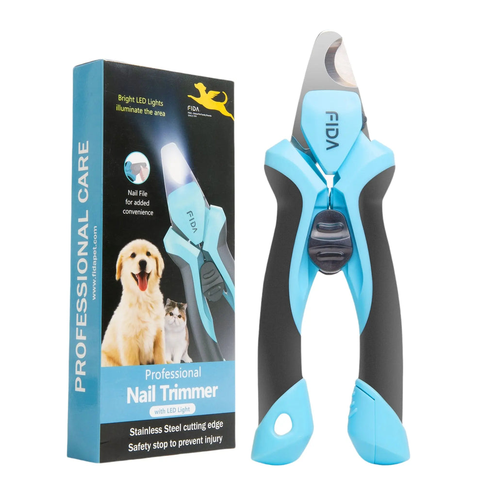 FIDA Dog Nail Clippers with LED Light FIDA