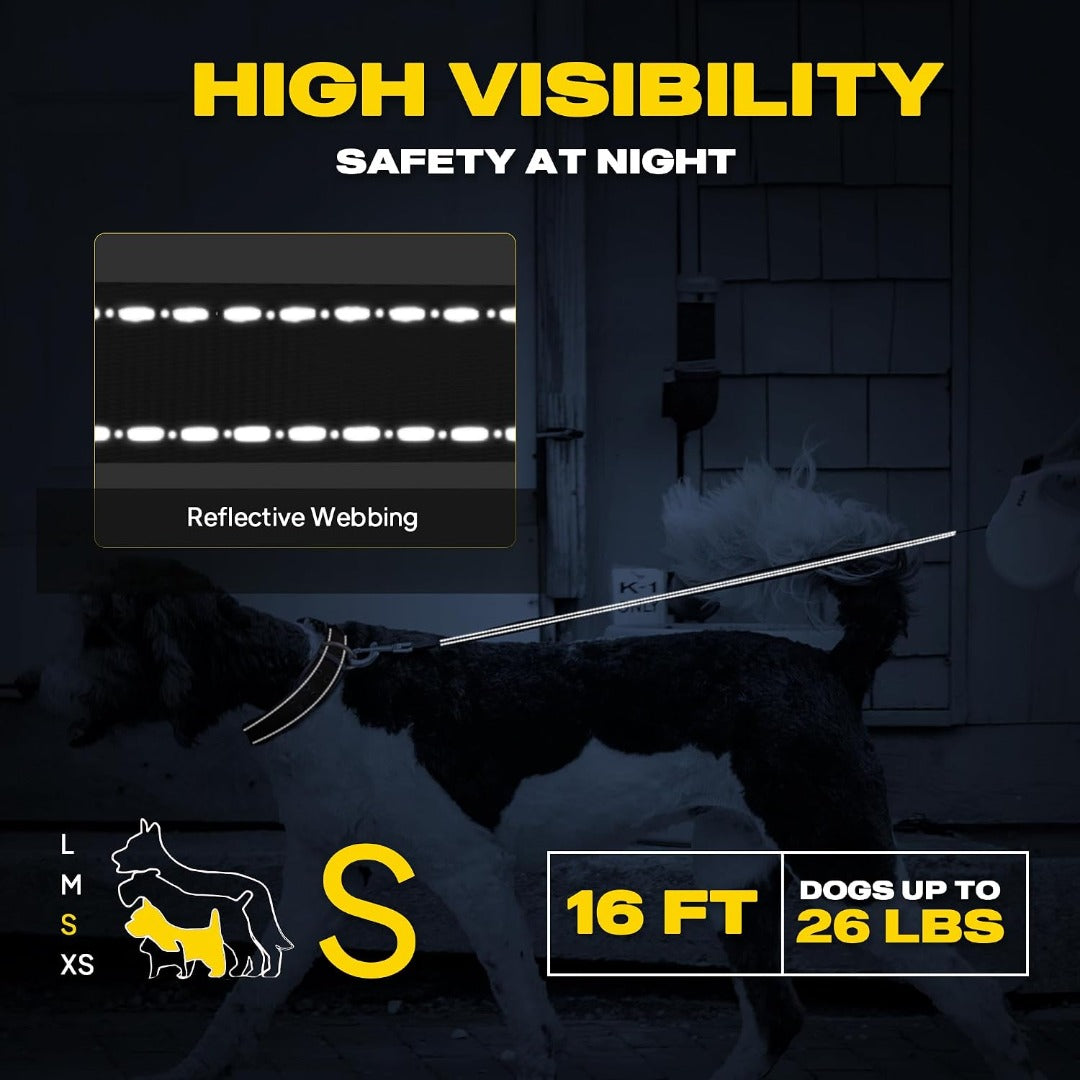 Fida Reflective Retractable Dog Leash