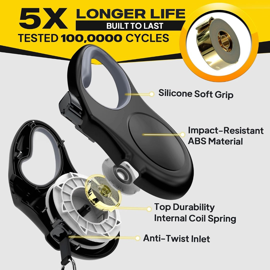 Fida Reflective Retractable Dog Leash