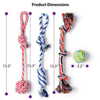 Fida Cotton Rope Dog Toys – 4 Pack
